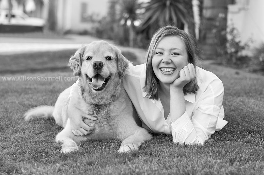 senior photos with pet